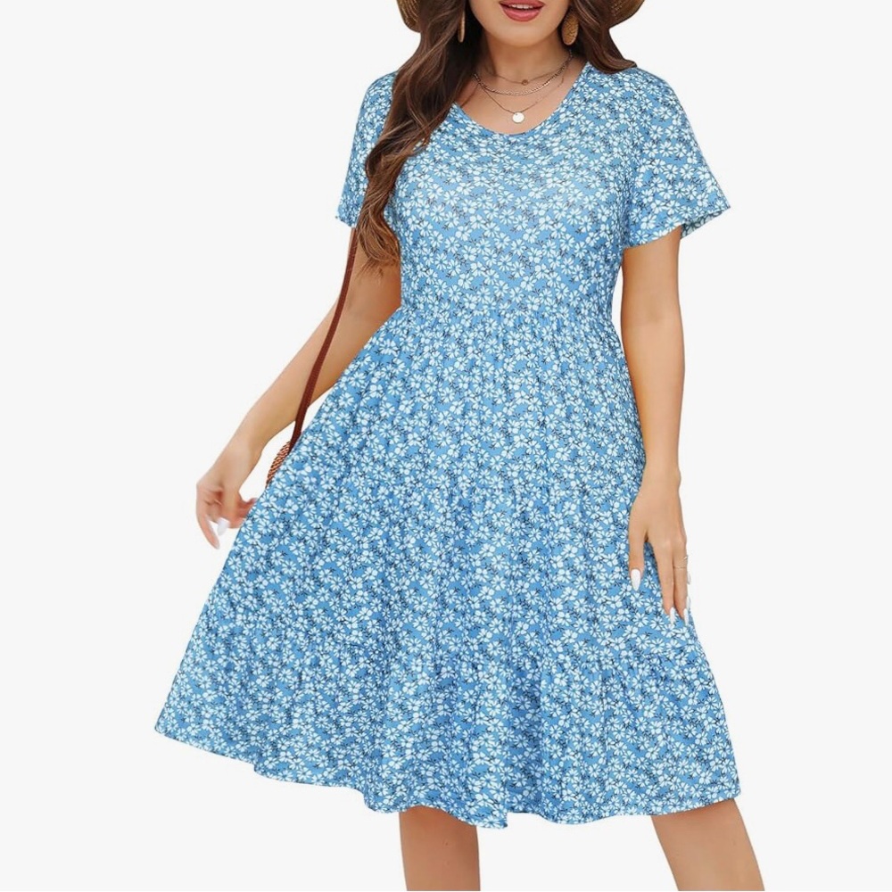 Women's Plus Size Casual Tiered Dress
